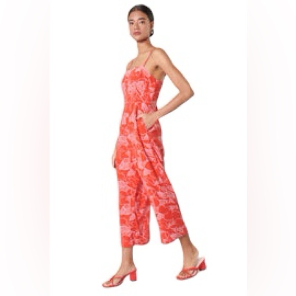 Sugarlips Ginger Floral Square Neck Jumpsuit Size Small NWT - Picture 3 of 7